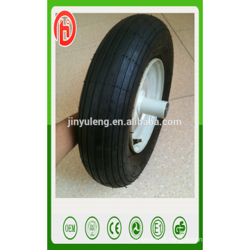 4.00-8 line pattern air rubber wheel for wheelbarrow